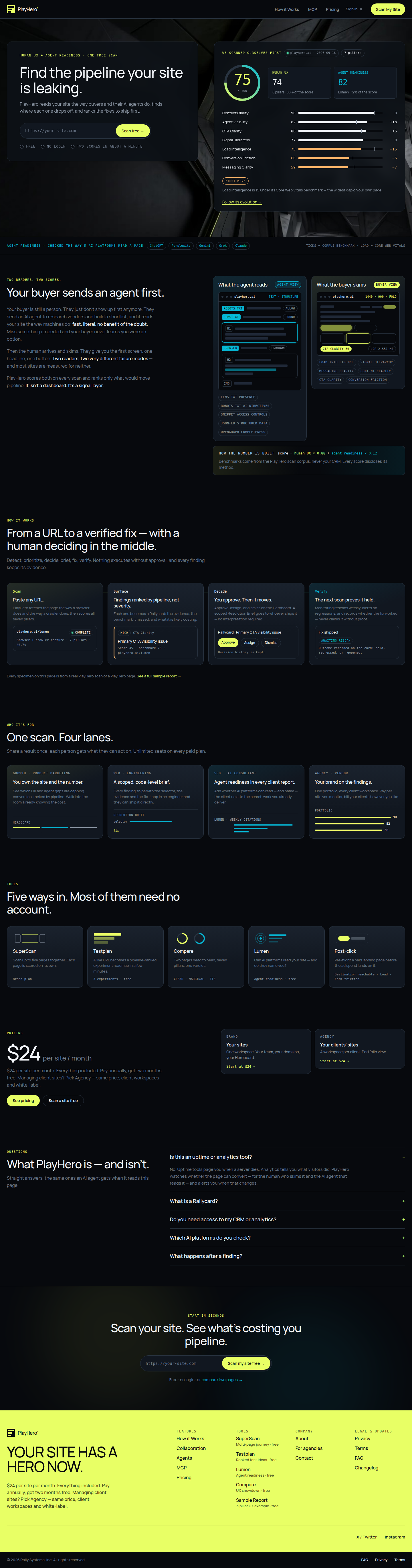 Scanned page preview of playhero.ai